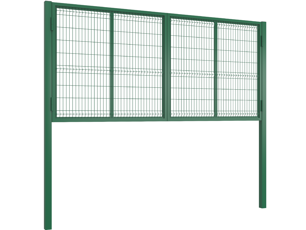 Temir ramkali, T-profilidan yasalgan va payvandlangan tarmoq bilan to'ldirilgan ochiladigan darvozalar